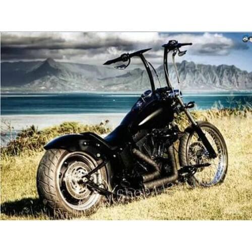 Full square drill grass motorcycle icon 5d diy diamond painting rhinestone needlework diamond mosaic art sticker