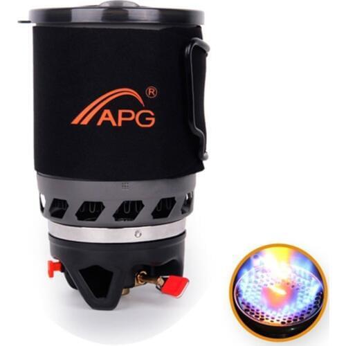 APG Camping Cookware Bowl Pot Pan Tableware Combination Gas Cooking System Outdoor Cooker Portable Gas Stove Propane Burners