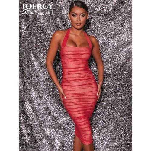 Lofrcy Solid Summer Dresses