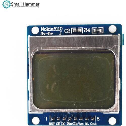 Blue MCU development board 5110 screen LCD screen module Compatible with 3310 LCD