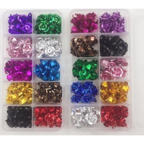 12MM 15MM Mix Colors Metal Aluminium Flower Jewelry Loose Bead Jewellery Findings Accessories