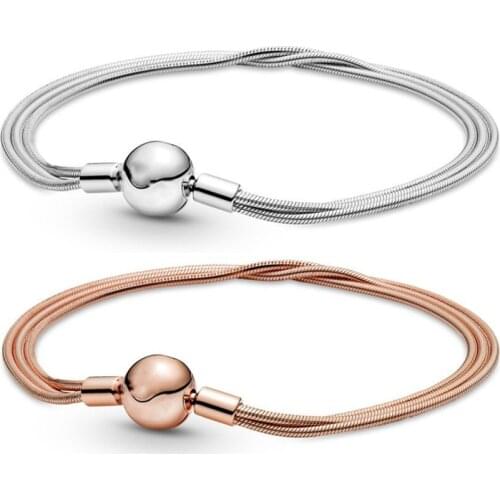 New High Quality Round Head Multi-Layer Chain Fit European Charm Bracelet for Women DIY Jewelry Making Girl Gifts