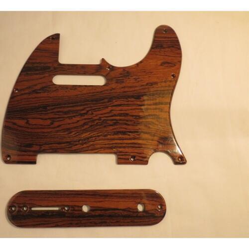 Bocote (Ziricote) wood Telecaster Tele Guitar Pickguard Set #1706