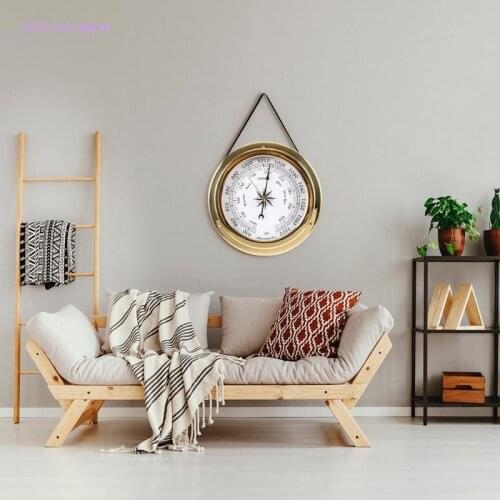 145mm Wall Mounted Thermometer Hygrometer Barometer Watch Tidal Clock Weather Station Indoor Outdoor