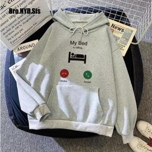 Kpop Causal Style Hoodies Funny Cartoon Print Oversized Long Sleeve Fall Winter Sweatshirts Sudaderas Para Mujer Women Clothing