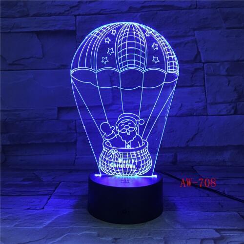 Fancy Baby Led Night Lamp Snowman Nightlight for Kids Bedroom Decor Battery Operated Atmosphere Pretty 3d Night Light AW-708