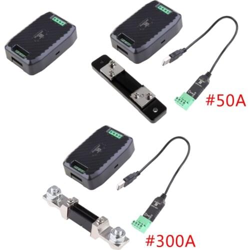 PZEM-017 DC Communication Box RS485 interface Modbus 0-300V 300A Shunt USB Cable