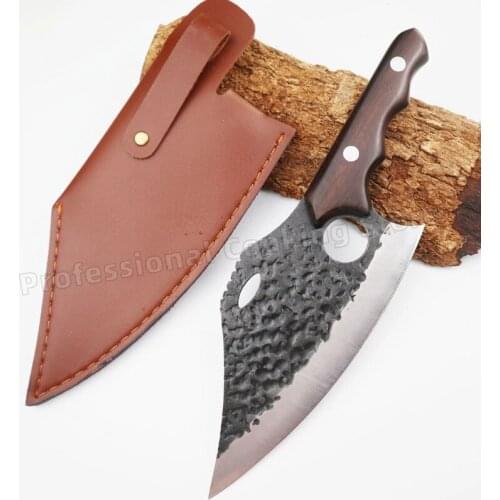 Hand-forged Hammer Cleaver Fish Knife Outdoor Cooking Knife Kitchen Meat Cleaver Household Slicing Knife