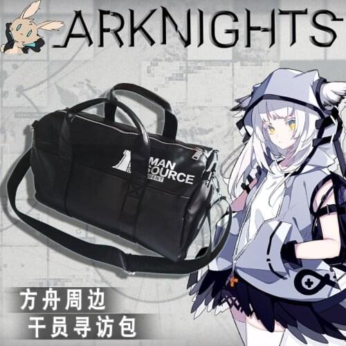 Anime Game Arknights Backpack Bags Travel Shoulders Package Satchel Student Totes Casual Set Handbags Hand Bag Aslant Bag Black
