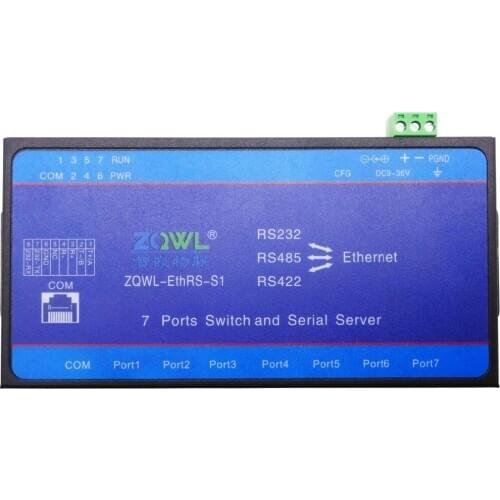 Serial Port Server/Serial Port to Ethernet Network to Serial Port/7 Port Switch/Modbus TCP/RTU