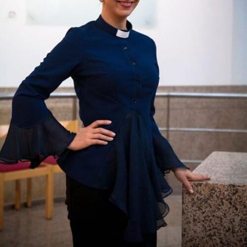 Spring Autumn Women Feminine Ruffles Sleeve Blouse Button Top Long Sleeve Casual Solid Women Loose Casual Slim Formal Tops Party