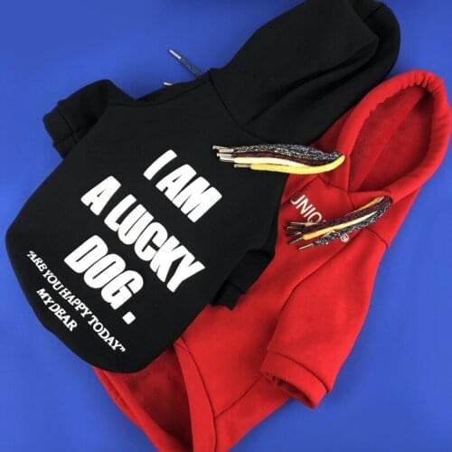 Cute Dog Hoodie for Small Medium Dogs Schnauzer Coat Letter Print Dog Jacket French Bulldog Clothes Shih Tzu Dogs Pets Costume