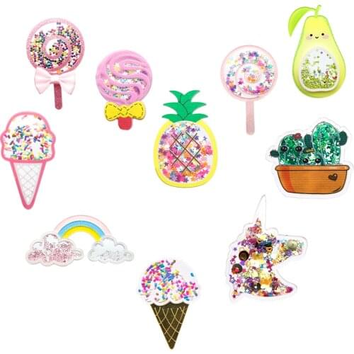 Mixed 10pcs/set Shaker Transparent Plastic Resin with Sequins DIY Make Hair Clip Accessories Jewelry Craft Phone Decor,1Yc8268