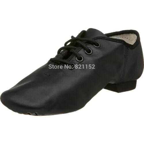 Genuine Leather Dance Shoes Women Slip-On Jazz shoes Lace-Up Salsa/Latin Dance shoes Black and Brown for Unisex Size 35-45