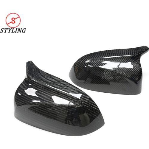 X3 G01 Carbon Mirror Cover For BMW X5 G05 X4 G02 2018 2019 Side RearView Mirror Case caps with M logo M Look type Replacement