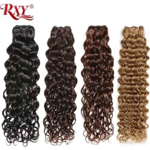 Water Wave Bundles Brazilian Hair Sale Remy Human Hair Weave Bundles RXY #1B/#2/#4/#27 Bundles Colored Bundles Fast Shipping