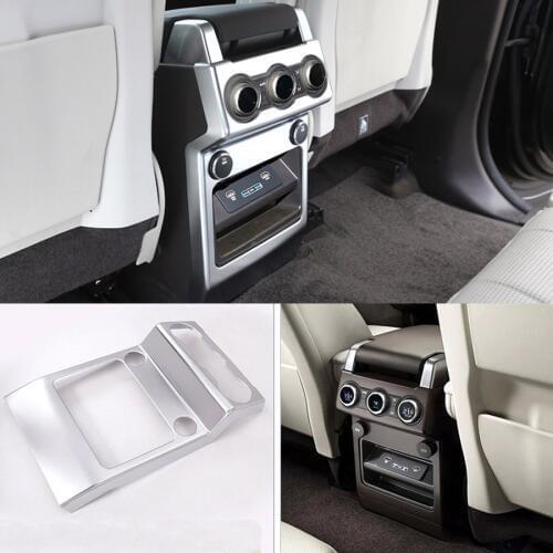 YAQUICKA Car Interior Rear Armrest A/C Outlet Box Anti-kick Panel Frame Trim For Land Rover Discovery 5 LR 5 2017 Car-styling