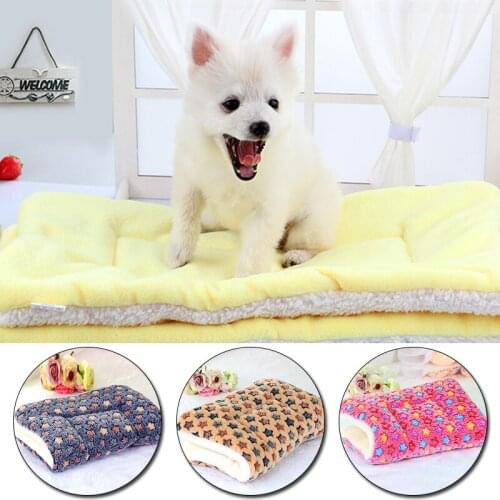 Pet Crate Mat Soft Fleece Cat Cushion Dog Bed Pet Cushion Blanket Puppy Chihuahua Sofa Mat Pad For Small Large Dogs