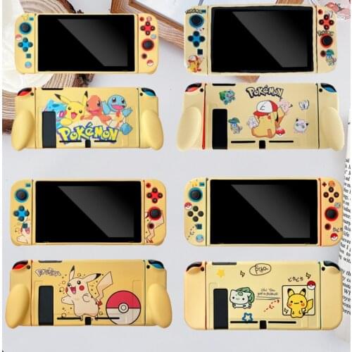 Pokemon Pikachu Switch Protective Cover Handheld Game Console Host Anti-fall Soft Case Cartoon Printing Case Gamepad Shell