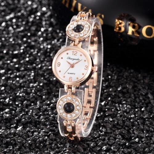 2019 Fashion Rhinestone Watches Women Luxury Brand Stainless Steel Bracelet Watches Ladies Analog Quartz Clock Relogio Feminino