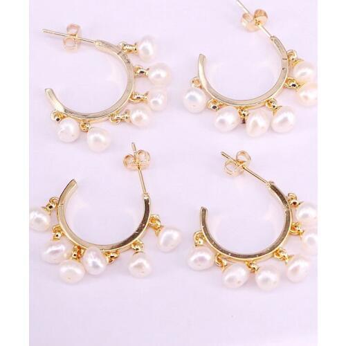 2Pairs, New Trendy Earrings Geometric Circle Pearl Stud Earrings For Women Earings Fashion Jewelry