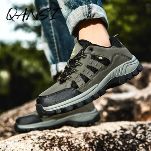 Winter Outdoor Sport Mens Casual Sport Shoes Leather Non-slip Lace Up Couples Mountain Shoes Plus Size Sport Shoes for Woman