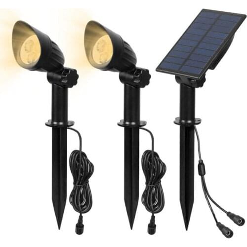 2 in1 LED Solar Garden Lights Outdoor Waterproof Solar Powered Landscape Pool Tree Spotlight Yard Street Pathway Patio Lawn Lamp
