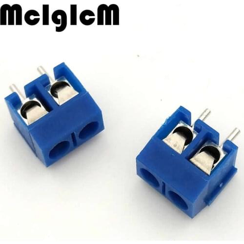 200PCS 5.0mm Straight Pin PCB Screw Terminal Block Connector 2 Pin KF301-2P KF301-5.0-2P KF301-2P- KF301