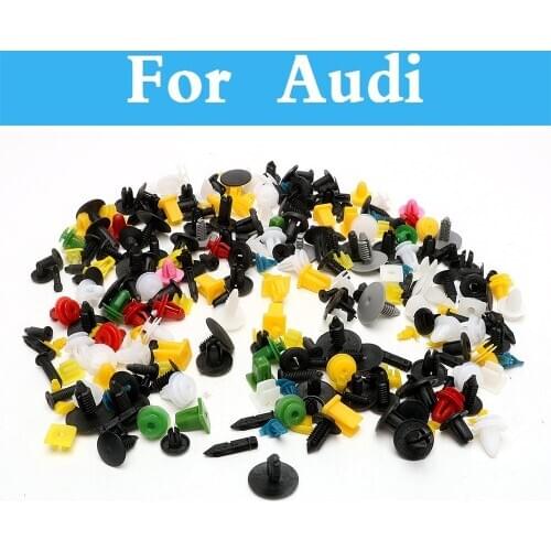 200pcs Car Cable Mount Clamp Clips Plastic Auto Fastener Mixed Wire Tie For Audi Q3 Q5 Q7 A3 A4 A5 A6 A7 A8