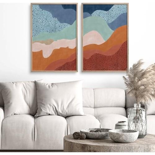 Minimalism Abstract Boho Multicolor Wall Art Canvas Painting Nordic Posters and Prints Wall Pictures for Living Home Decoration