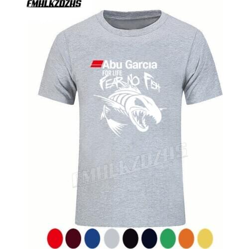 Abu Garcia Fear No Fish T Shirt Man Short Sleeve Cotton Abu Garcia For Life T-shirt Man Tshirts H34