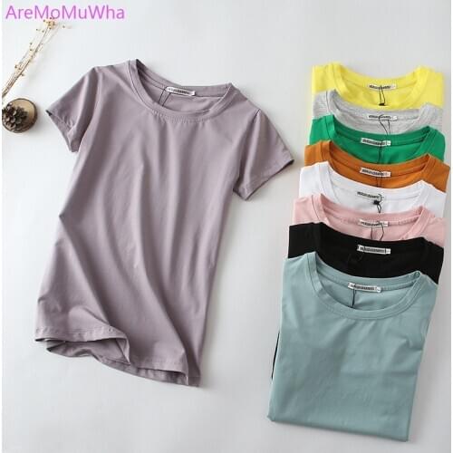 Женские хлопковые футболки AreMoMuWha China At AliExpress