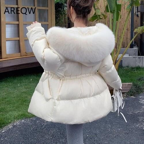 AREQW Women's Down Jackets With Fur