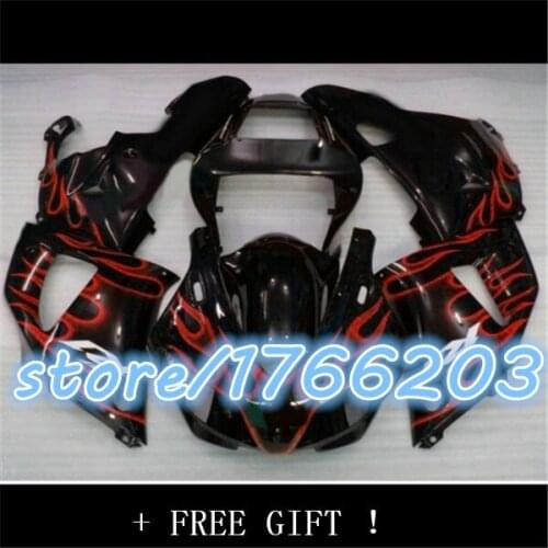 Free gifts For 98-99 YZF R1 Red flames black YZF-R1 YZFR1 98 99 YZF1000 YZF 1000 Red 1998 1999 Fairing Kit BBF
