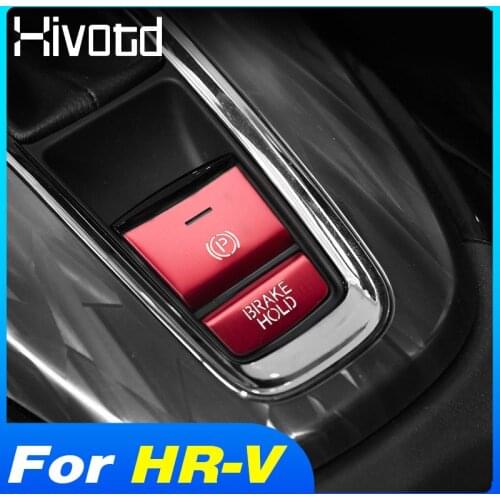 Hivotd Central Control Switch Button Trim Cover Stainless Steel Car Panel Part Interior Accessories For Honda HRV HR-V 2015-2021