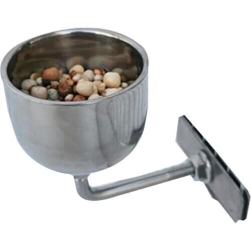 Dorakitten 1pc Bird Parrot Bowl Stainless Steel Hanging Pet Cage Bowl Pet Food Feeder Pet Feeding Supplies For Bird Parrots