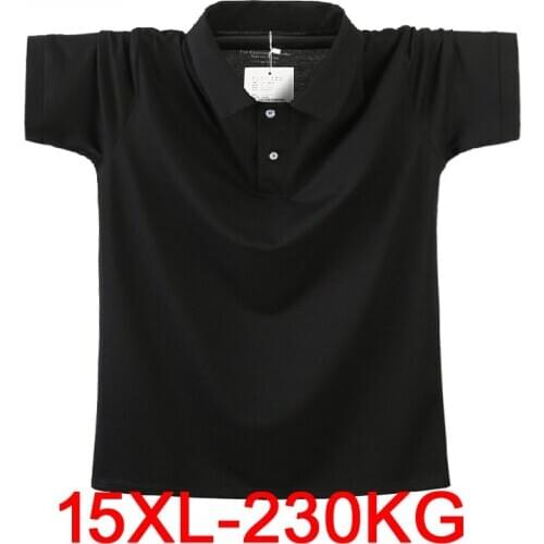 Oversize plus size 8XL 9XL 12XL 14XL 15XL men t-Shirts short sleeve summer turn-down collar tees super size tops 68 70 72 74 76