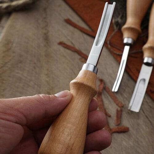 Leather Tools Cowhide Edge Trimmer Hand DIY Leather Carving Leather Tools Wide Edge Shovel Trimming Knife Craft Knife