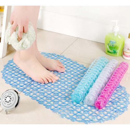 PVC Bathroom Mat For Toilet Bath Mats Shower Bathroom Carpet Suction Anti Slip Sucker Bathroom Carpet Set Bath Mat Decor