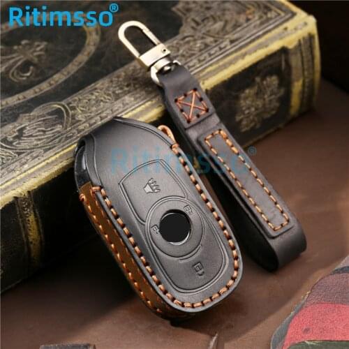 Leather Car Remote Key Case Cover For Buick Envision Vervno Encore GS 20T 28T New LACROSSE Opel Astra K Car Styling Accessories