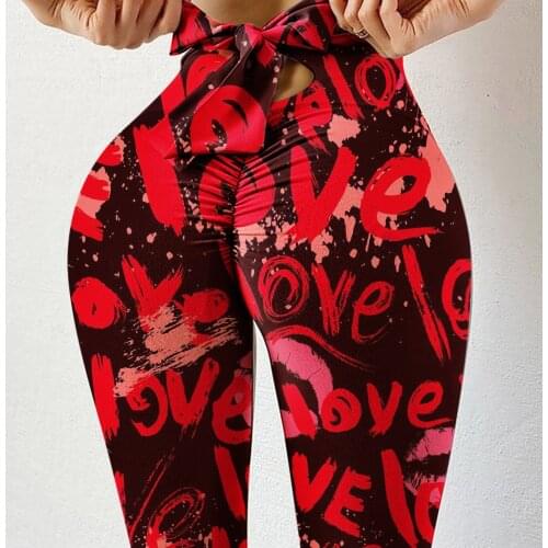 Hot Sale Women Yoga Pants Printing High Waist Stretch Strethcy Fitness Leggings Yoga Pants Sport gym trousers for Women E2