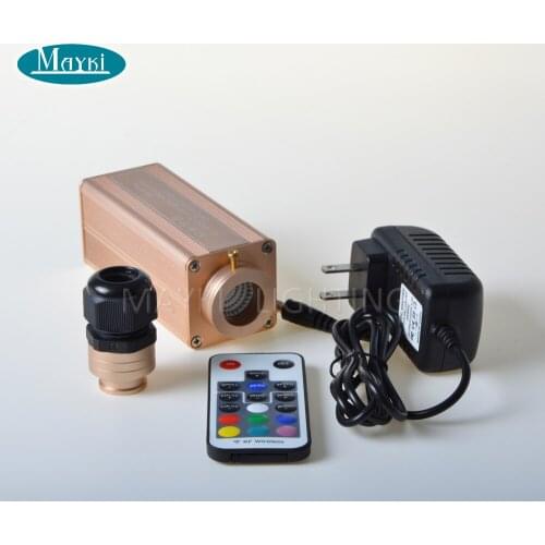 Maykit 9w RGB Led Fiber Optic Illuminator Multi Light Effect Color Change Fade Jump Flash For Christmas Starry Ceiling Decor