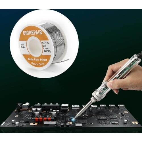 Mechanic Soldering Desoldering Wires BGA Repair Rosin Core Solder Wire Roll 0.6/0.8MM 60/40 FLUX 2.0%Tin Wire Melt
