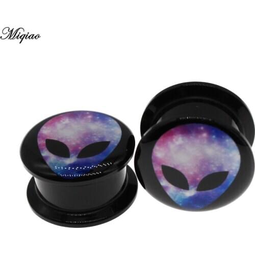 Miqiao 2pcs Hot Sale Acrylic Ear Expander and Tunnel Earring Screw Ear Expander 8-20mm Exquisite Human Body Piercing Jewelry