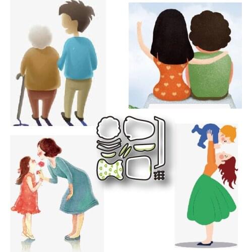 New Metal Cutting Die Mothers Day Fathers Day Decoration Background Scrapbook Greeting Card DIY Crafts Embossing Template