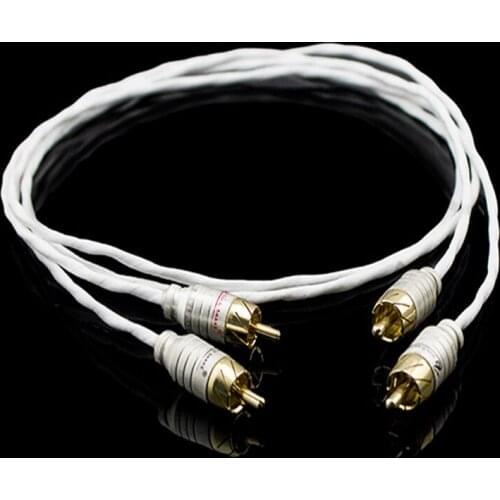 Silver-plated RCA Cable Pair 6N OFC RCA Cable Male To Male RCA Cable Interconnect HiFi Audio Cable