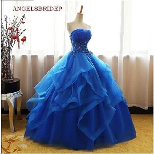 Luxury Ball Gown Quinceanera Dress Top Tiered Crystal Tulle Ruffles Vestidos De 15 Debutante Gowns Bohemia Princess Gowns