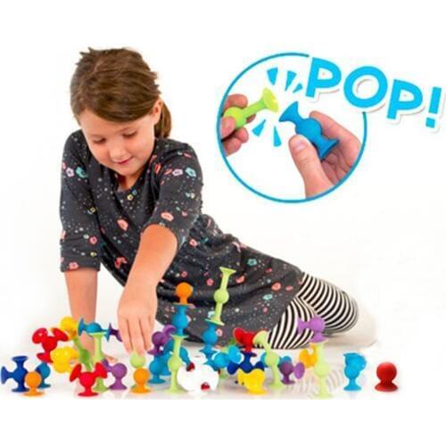 DIY Silicone Building Blocks Constructor Assembled Sucker Suction Cup Funny Magnetic Constructor Toys Children Educational Toys