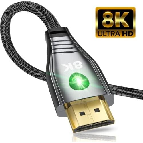 LED HDMI-compatible 2.1 Cable 8K@60hz 4K@120hz HIFI sound quality Audio Dynamic HDR HDCP 2.2 ARC High Speed 48Gbps for Monitor
