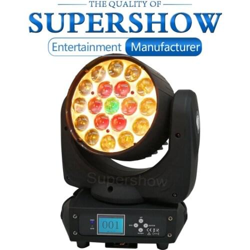 Supershow Hot Selling 19x15W RGBW Zoom Wash LED Stage Light for Disco Nightclub Bar dj Equipment